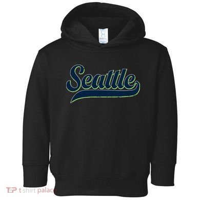 Vintage Classic Varsity Logo Style Seattle Toddler Hoodie