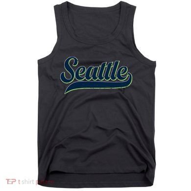 Vintage Classic Varsity Logo Style Seattle Tank Top