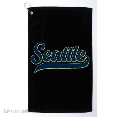 Vintage Classic Varsity Logo Style Seattle Golf Towel