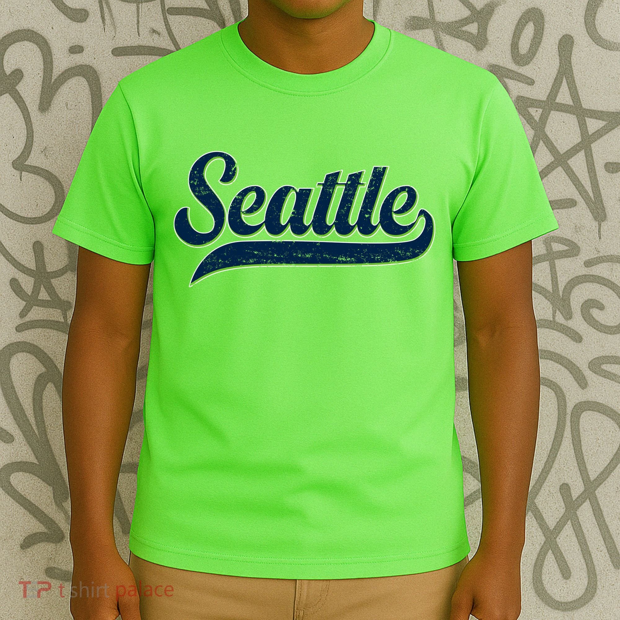 Vintage Classic Varsity Logo Style Seattle T-Shirt