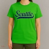 Vintage Classic Varsity Logo Style Seattle T-Shirt thumb 4