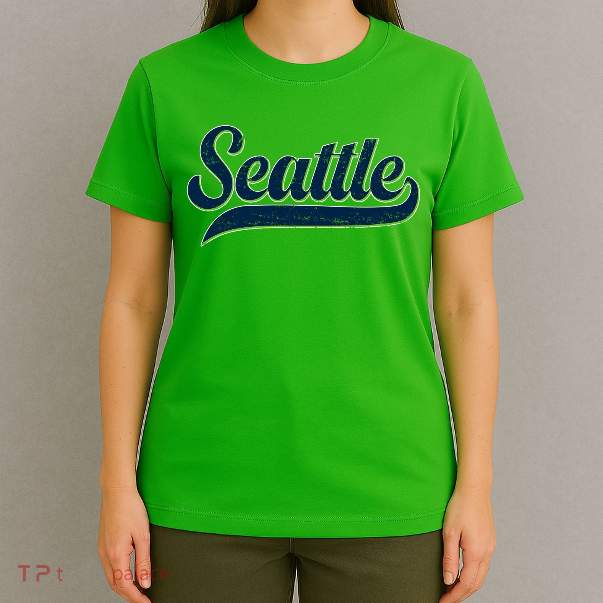 Vintage Classic Varsity Logo Style Seattle T-Shirt