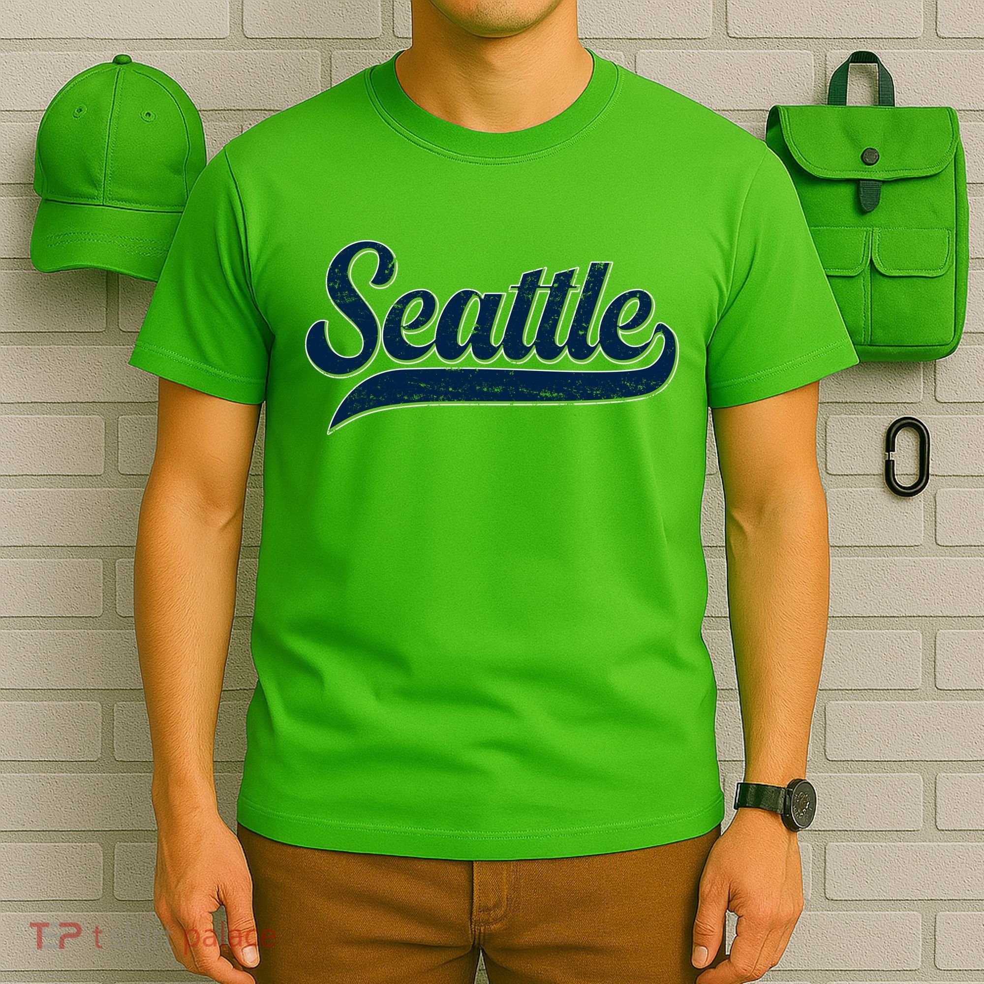 Vintage Classic Varsity Logo Style Seattle T-Shirt
