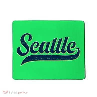 Vintage Classic Varsity Logo Style Seattle Mousepad