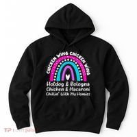 Viral Chicken Wing Chicken Wing Hot Dog Bologna Song Lyric Hoodie thumb 0