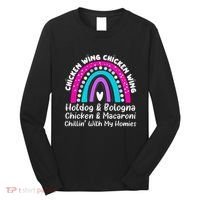 Viral Chicken Wing Chicken Wing Hot Dog Bologna Song Lyric Long Sleeve Shirt thumb 0