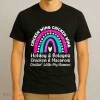 Viral Chicken Wing Chicken Wing Hot Dog Bologna Song Lyric T-Shirt thumb 3