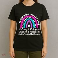 Viral Chicken Wing Chicken Wing Hot Dog Bologna Song Lyric T-Shirt thumb 4