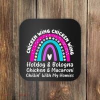 Viral Chicken Wing Chicken Wing Hot Dog Bologna Song Lyric Coaster thumb 0