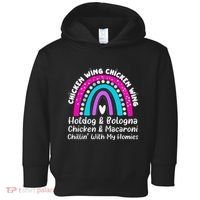 Viral Chicken Wing Chicken Wing Hot Dog Bologna Song Lyric Toddler Hoodie thumb 0