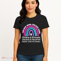 Viral Chicken Wing Chicken Wing Hot Dog Bologna Song Lyric Women's T-Shirt thumb 4
