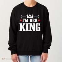 Valentines Couple Wedding Anniversary His Queen Her King Women's Sweatshirt thumb 0