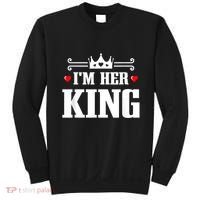 Valentines Couple Wedding Anniversary His Queen Her King Sweatshirt thumb 0