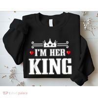 Valentines Couple Wedding Anniversary His Queen Her King Sweatshirt thumb 2