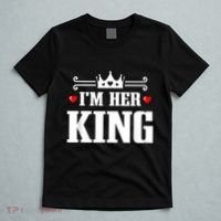 Valentines Couple Wedding Anniversary His Queen Her King T-Shirt thumb 5