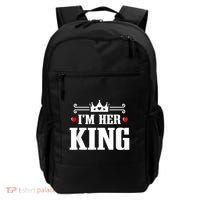 Valentines Couple Wedding Anniversary His Queen Her King Backpack thumb 0