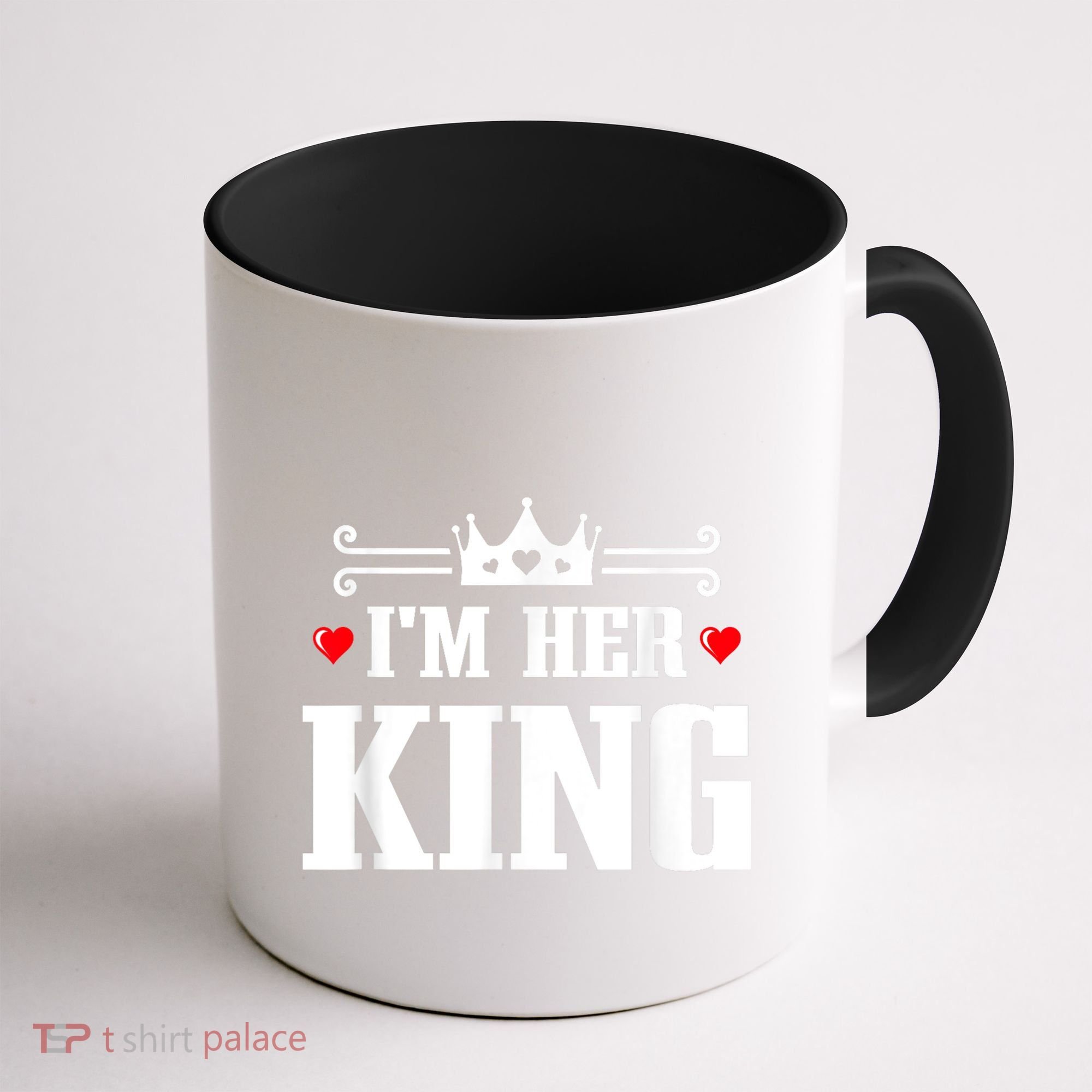 Valentines Couple Wedding Anniversary His Queen Her King Coffee Mug