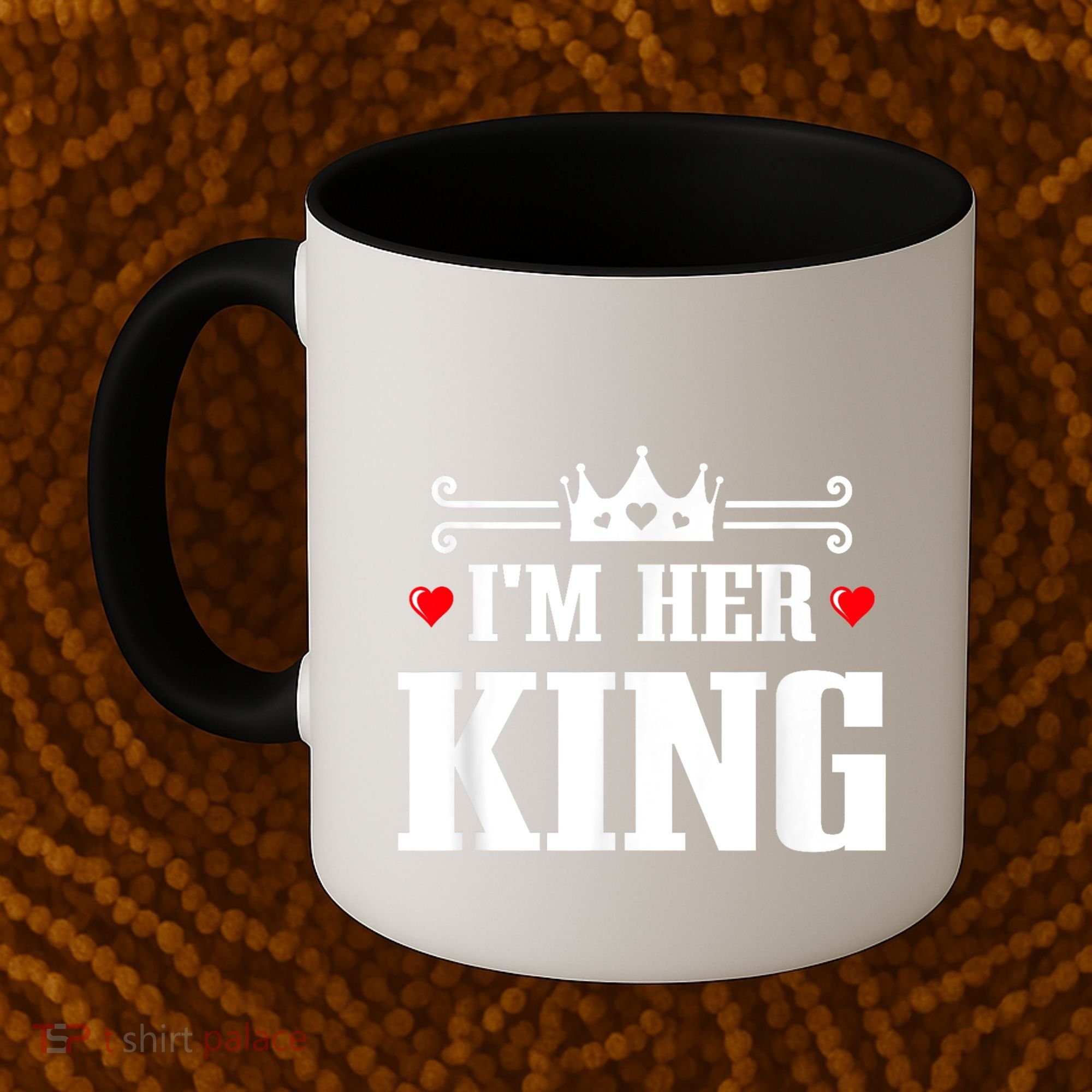 Valentines Couple Wedding Anniversary His Queen Her King Coffee Mug