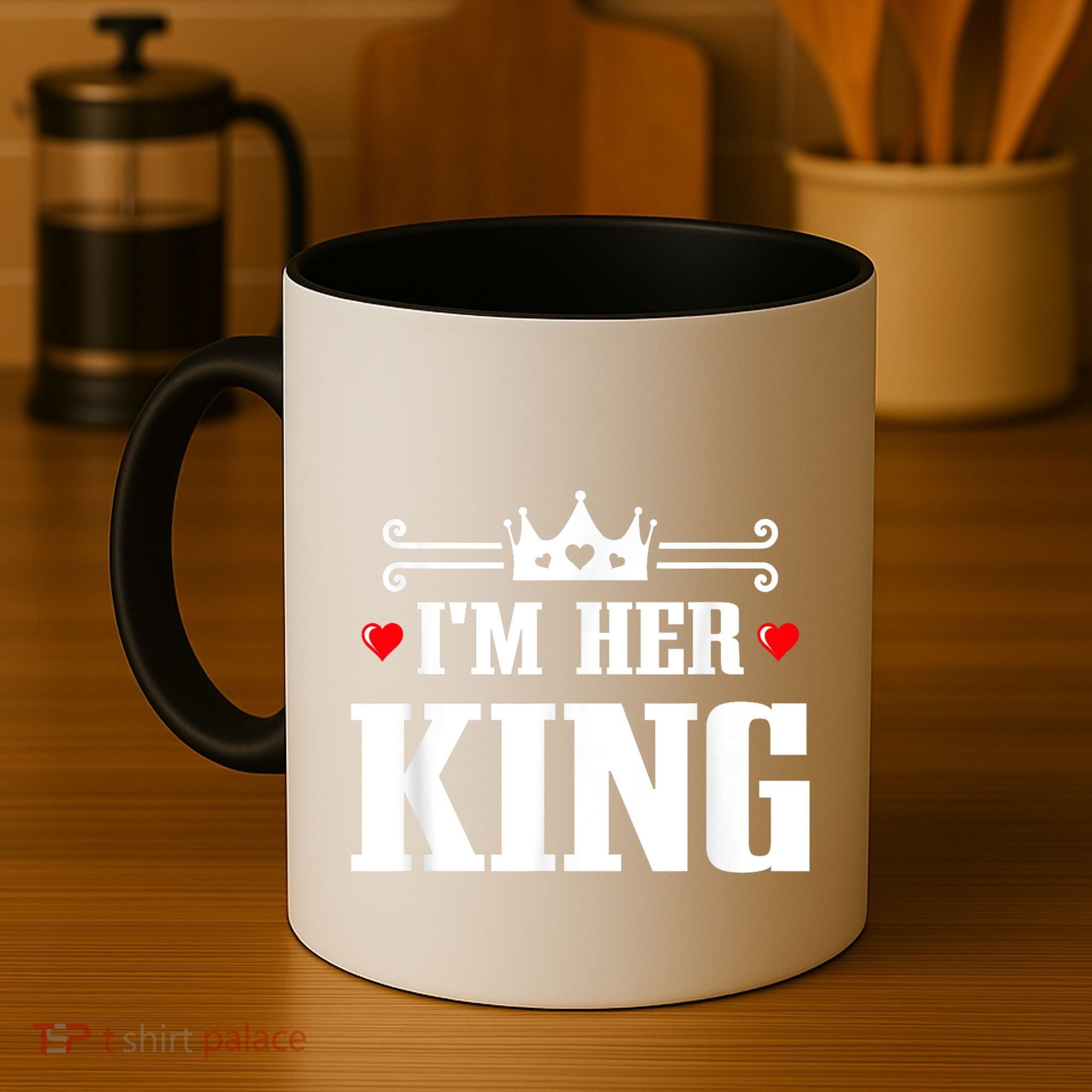 Valentines Couple Wedding Anniversary His Queen Her King Coffee Mug