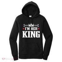 Valentines Couple Wedding Anniversary His Queen Her King Women's Hoodie thumb 0