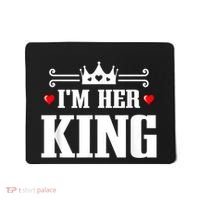 Valentines Couple Wedding Anniversary His Queen Her King Mousepad thumb 0