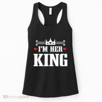 Valentines Couple Wedding Anniversary His Queen Her King Women's Tank Top thumb 0