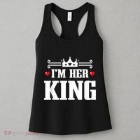 Valentines Couple Wedding Anniversary His Queen Her King Women's Tank Top thumb 3