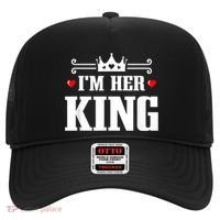 Valentines Couple Wedding Anniversary His Queen Her King Hat thumb 0