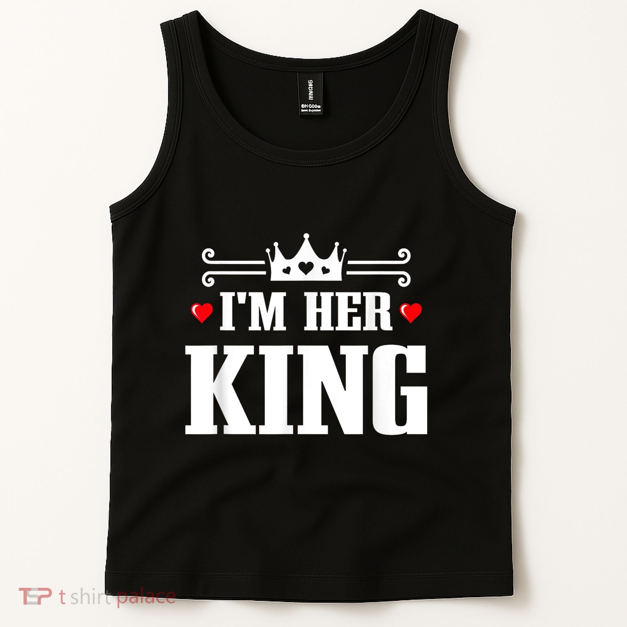 Valentines Couple Wedding Anniversary His Queen Her King Tank Top