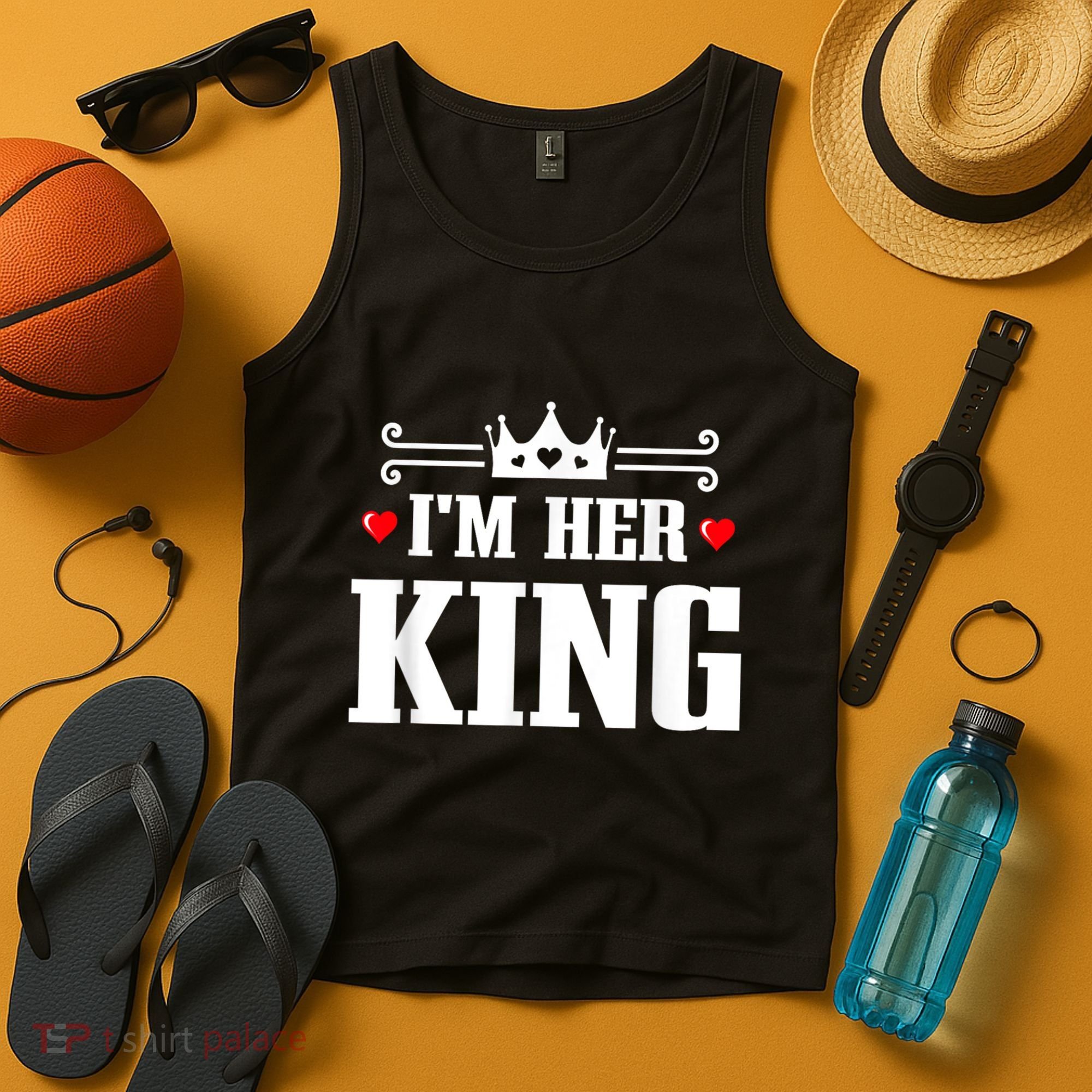 Valentines Couple Wedding Anniversary His Queen Her King Tank Top