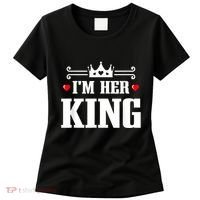 Valentines Couple Wedding Anniversary His Queen Her King Women's T-Shirt thumb 0