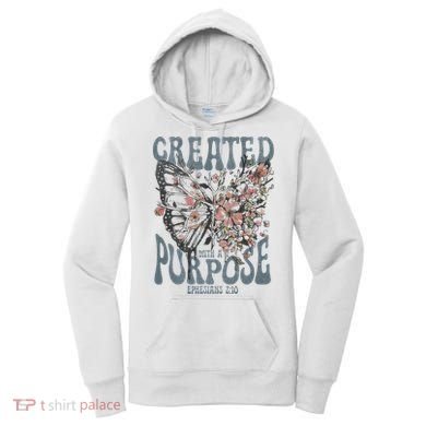 Vintage Created With A Purpose Butterfly Floral Women's Hoodie