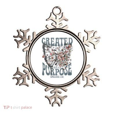 Vintage Created With A Purpose Butterfly Floral Ornament