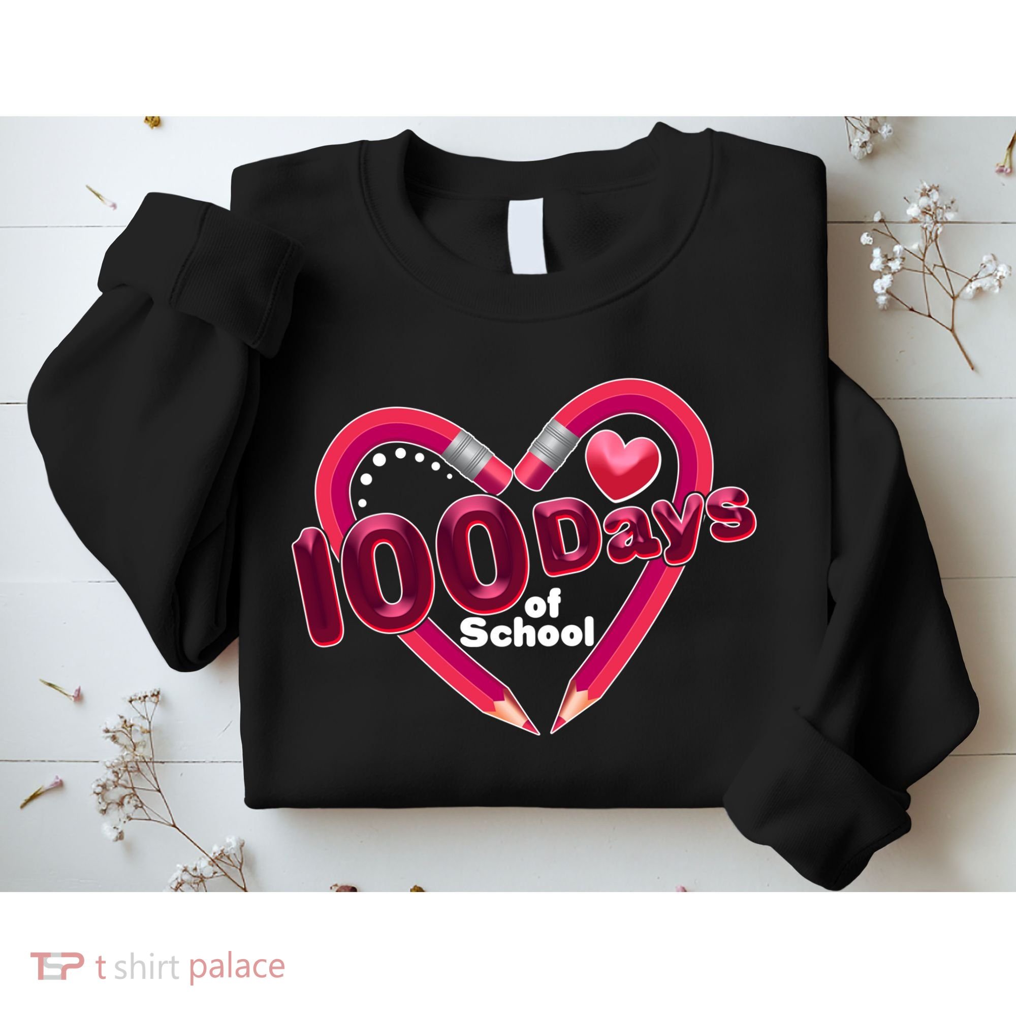 Valentines Day 100 Days Of School Sweatshirt