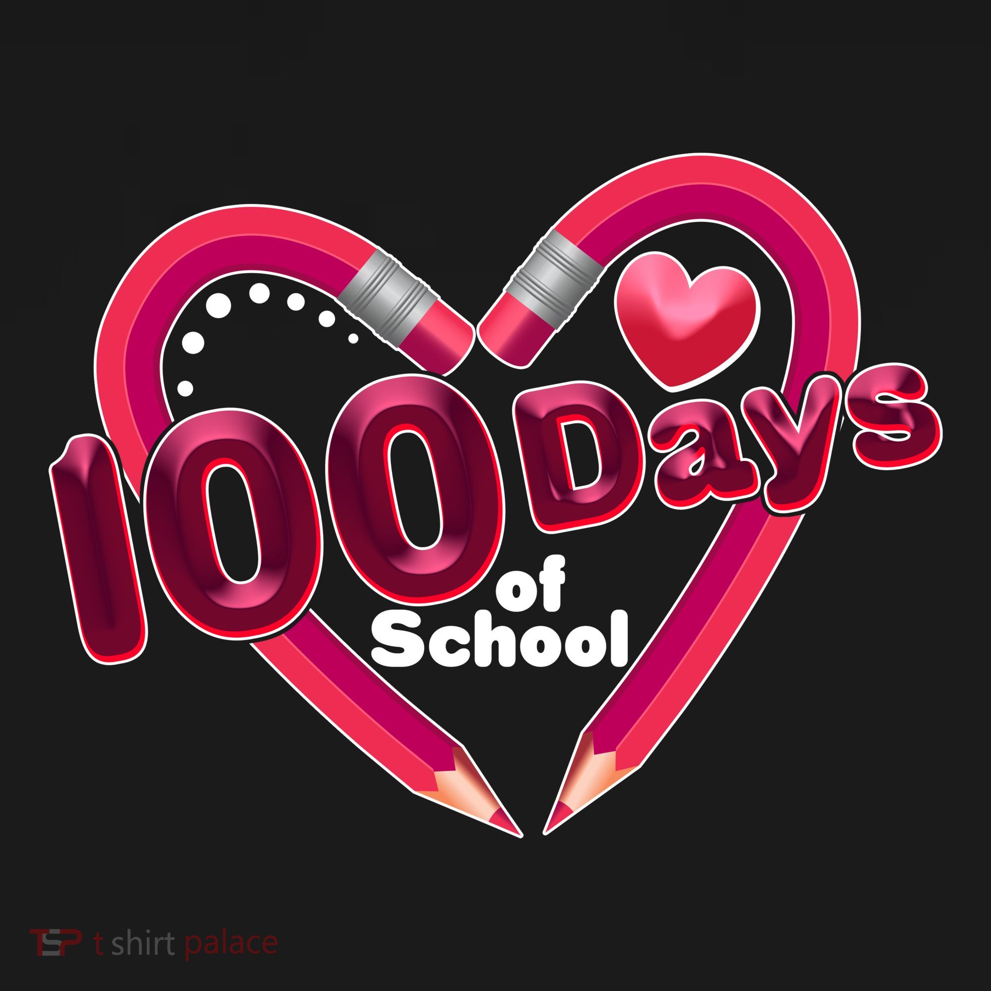 Valentines Day 100 Days Of School Women's Hoodie