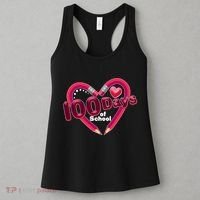 Valentines Day 100 Days Of School Women's Tank Top thumb 3