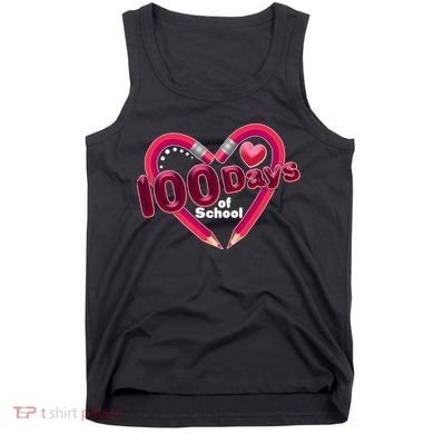 Valentines Day 100 Days Of School Tank Top