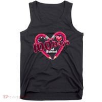Valentines Day 100 Days Of School Tank Top thumb 0