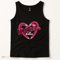 Valentines Day 100 Days Of School Tank Top thumb 2