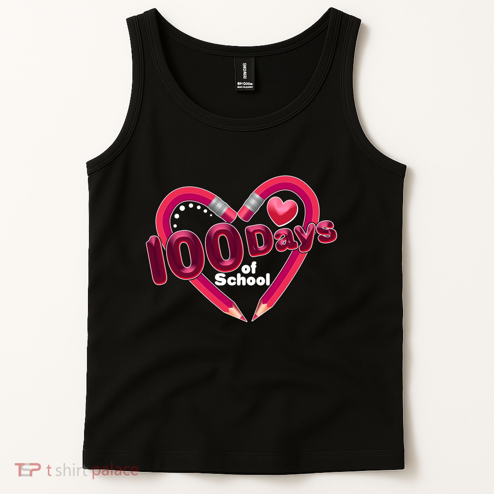 Valentines Day 100 Days Of School Tank Top