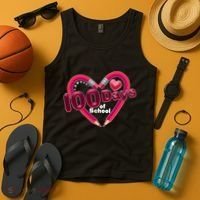 Valentines Day 100 Days Of School Tank Top thumb 4