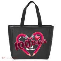 Valentines Day 100 Days Of School Tote Bag thumb 0