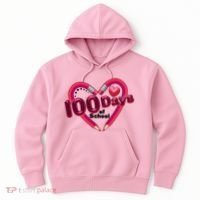 Valentines Day 100 Days Of School Hoodie thumb 0