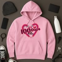 Valentines Day 100 Days Of School Hoodie thumb 3