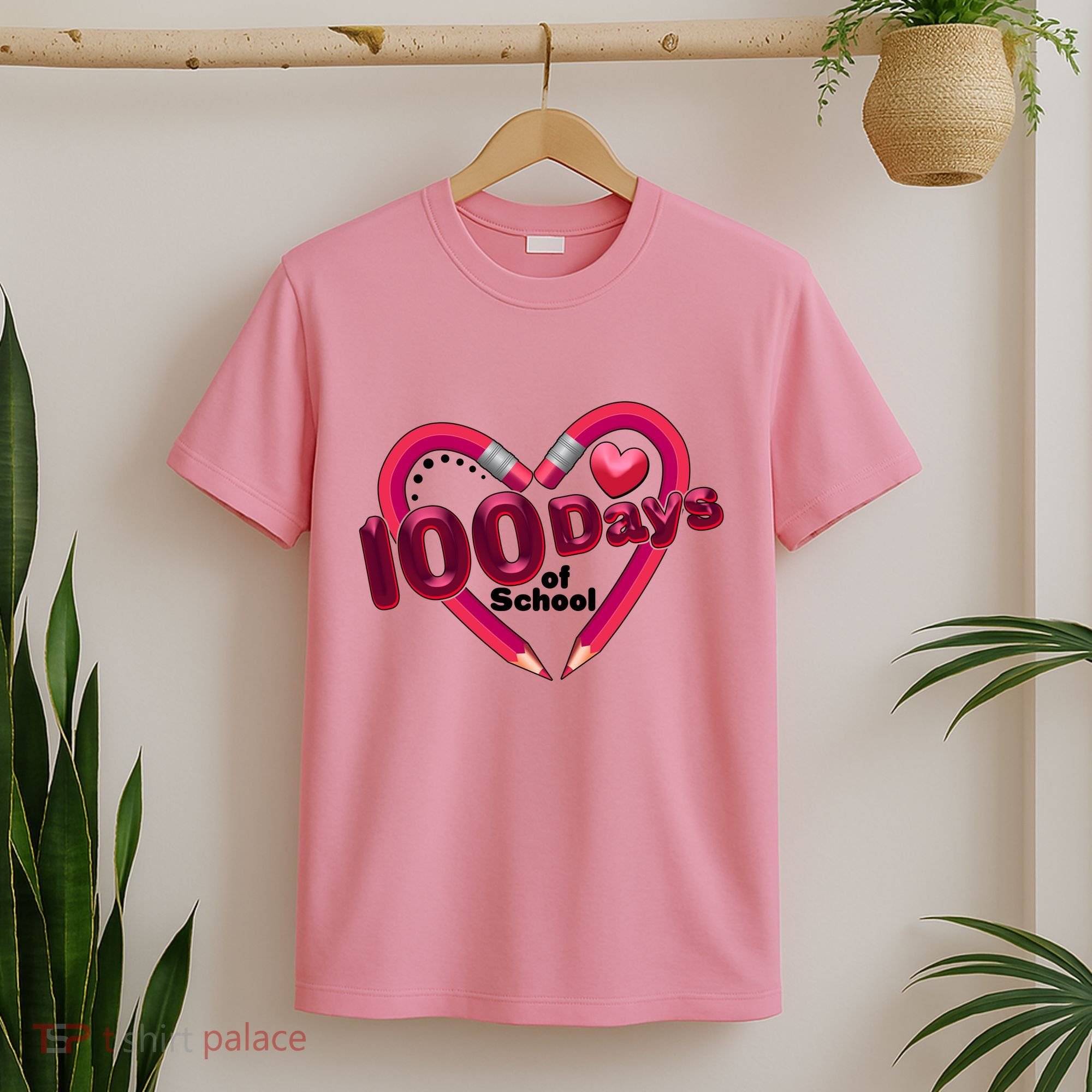 Valentines Day 100 Days Of School T-Shirt