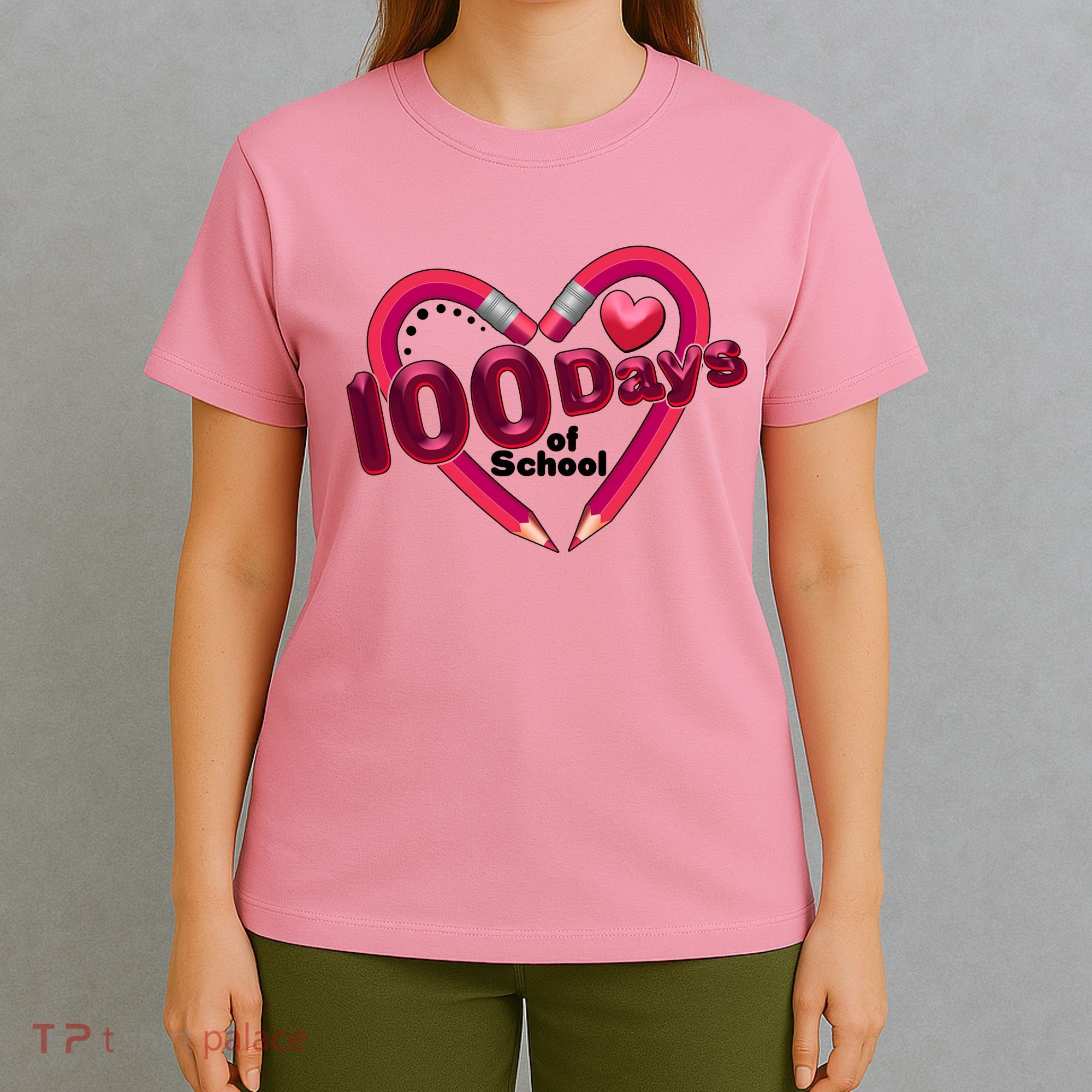 Valentines Day 100 Days Of School T-Shirt