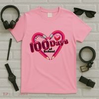Valentines Day 100 Days Of School T-Shirt thumb 5