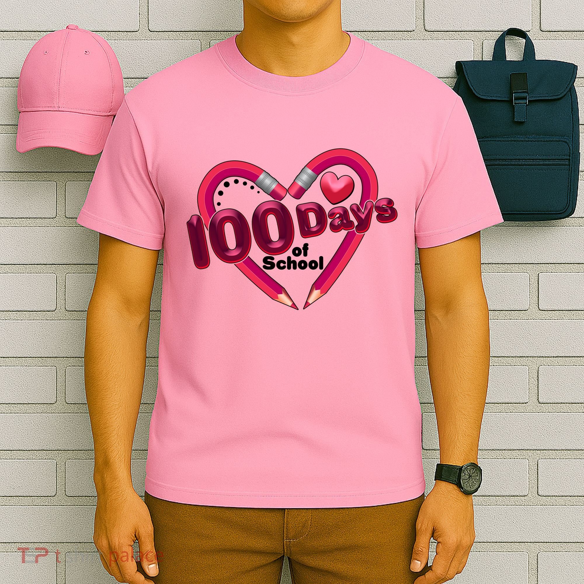 Valentines Day 100 Days Of School T-Shirt