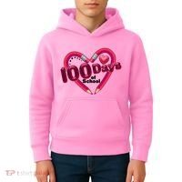 Valentines Day 100 Days Of School Kids Hoodie thumb 4