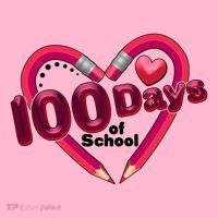 Valentines Day 100 Days Of School Kids T-Shirt thumb 4